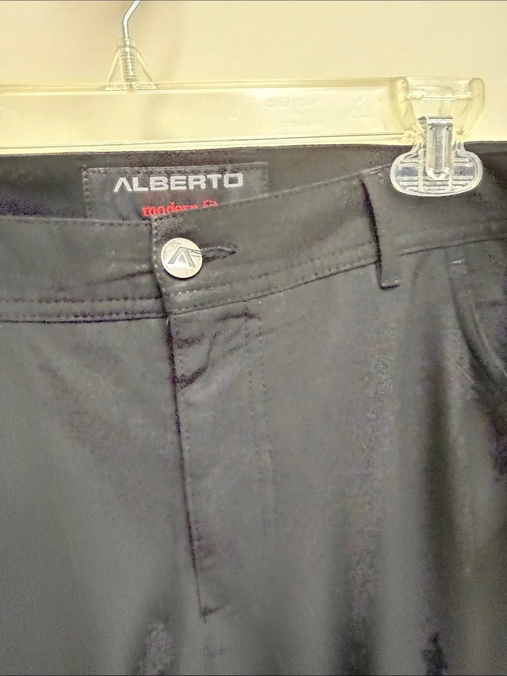 Alberto Men’s Black Stretch Dress Pants